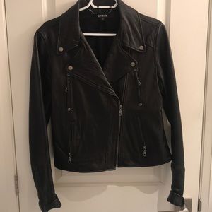 DKNY biker style genuine leather jacket